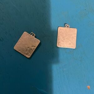 Tin earrings hammered earring jackets